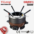 Cheese fondue,Non-stick fondue pot/6 stainless steel forks